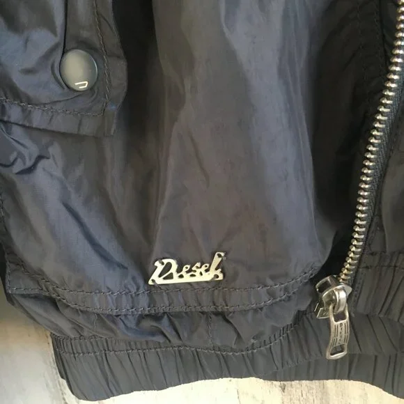 NWOT Diesel Women's Nylon Jacket Short Gray S